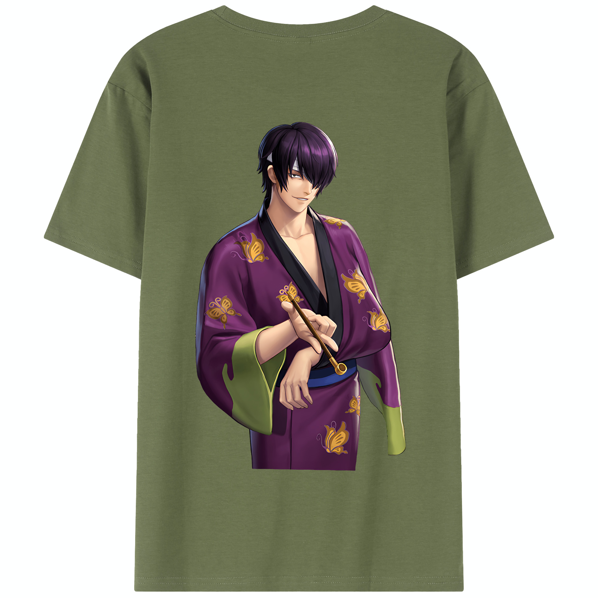 （画像用） ぎんたま 坂田銀時（さかたぎんとき） 神楽 志村新八（しむら しんぱち） GINTAMA Sakata Gintoki Kagura Shimura Shinpachi 綿100％半袖Tシャツ（背面プリント）